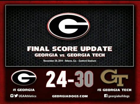 georgia bulldogs score update